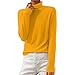 Womens Sweaters Turtleneck Long Sleeve Pullover Casual Knitted Pullover Wool Warm Cozy Tops Fall Winter Clothes, Cable Knit Sweater Women Beige L
