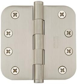 Emtek 9600 Brass Hinges (Pair) - Heavy Duty Plain Bearing - 5/8" Radius Corners - 4" x 4" - 9623414 - Polished Nickel (US14)