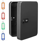 LDS® Key Cabinet Combination Lock with 20 Color Coded Key Tags – Key Lock Box Outdoor for Secure Access – Key Safe Wall Mounted – Key Box for Home, Office, Garage & Warehouse – Key Boxes Wall Mounted