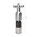 2PCS Manual Salt and Pepper Grinder Set, Solid Handle, Modern Vintage Stainless Steel Juego de Molinillo Dorado Antique Faucet Shakers Refillable Adjustable Coarseness Mill for BBQ Restaurant-Silver