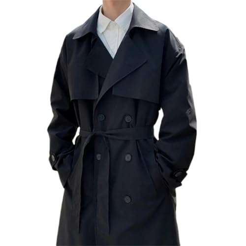 Manteau de rue pour homme style coréen long et ample avec cape