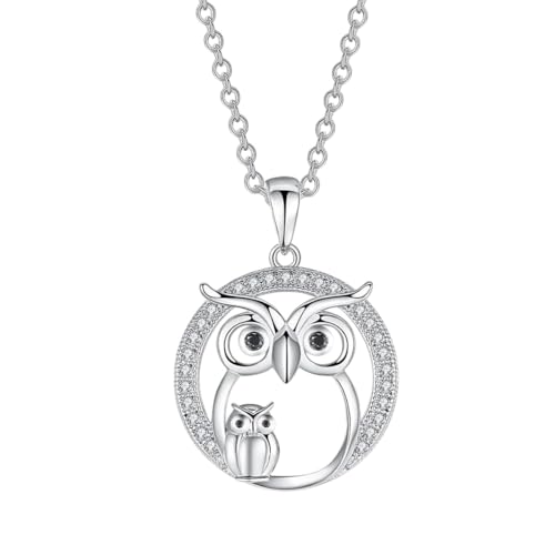 Collier femmes sa décoration bijoux tendance pendentif hibou 925
