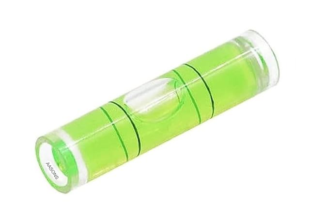 AASONS 3 Pieces, 8x23mm Cylindrical Green Universal Precision Horizontal Bubble Spirit Level Vials Spirit Level Frame Picture Hanging Levels Mark Measuring Instruments Layout Tools