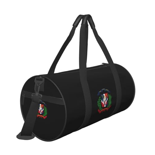 Coat of arms of the Dominican Republic Convertible Garment Bag with Shoulder Strap, Carry on Garment Duffel Bag for Men Women - Rolling Foldable for Travel Luggage Bags (Black)4