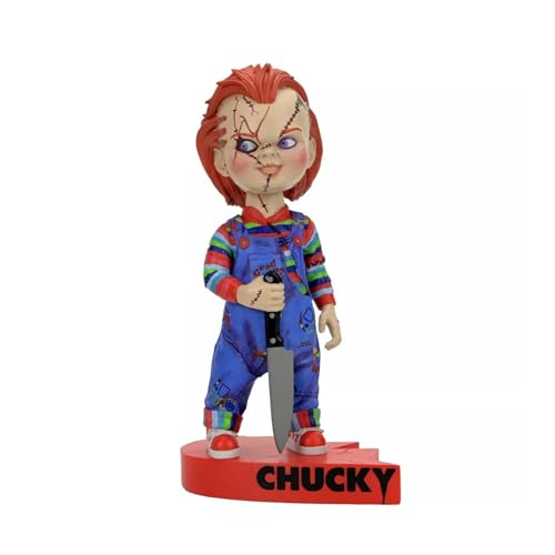 Chucky aldaba de cabeza de 7 pulgadas NECA coleccionable con base de corazón 1