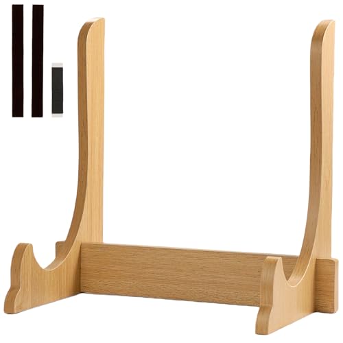 写真立て 遺影立て 木目カーキ 木製 組み立て 高さ28cm マット遺影スタンド 額縁立て 皿立て 額立て 大型 写真スタンド