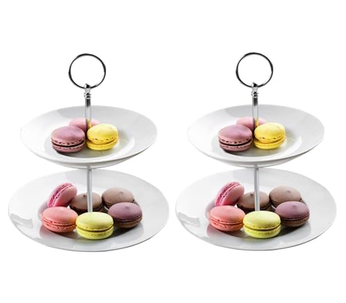 Home4You 2 Etageren mit je 2 Etagen und und je einem Tragegriff -...