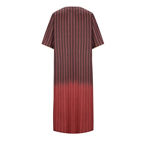 Ctreela Mens Muslim Thobe Middle East Saudi Arabic Robe Half Sleeve Kaftan Shirt Long Gown Clothes Saudi Ramadan Dress4
