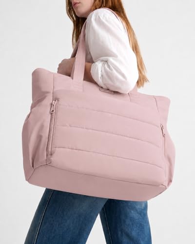 Image of NISHEL Travel Puffy Tote Bag For Women, Ultra-Lightweight Large Tote Purse For Office Day And a Short Weekend Getaway