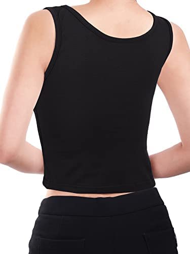 4 Pieces Women Basic Crop Tank Top Short Sleeveless Sports Crop Top #TOP4