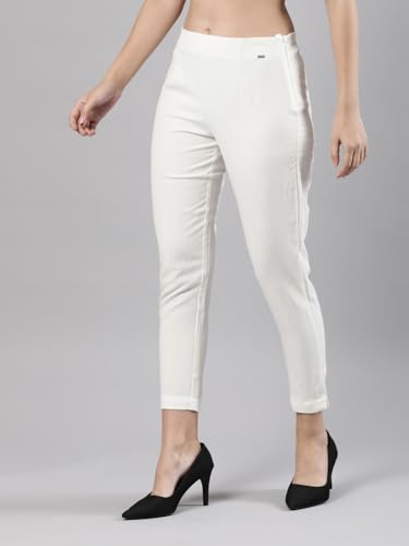Image of Femmora Comfortable Fit Solid Straight Pant, Breathable Cotton Fabric with Side Zip Button Closure, for Women, Pack of 1