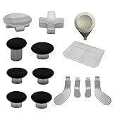 13 in1 Metal Thumbsticks for Xbox One Elite Series 2 Core Controller, Replacement Paddles Kit for Xbox Elite Series 2 Core with 6 Magnetic Swap Joysticks, 4 Paddles, 2 D-Pads, 1Tool(Silver)