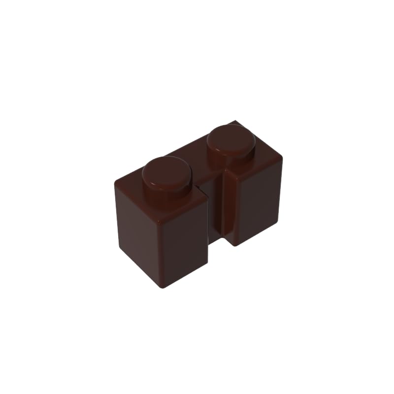 Gobricks 4216 Hinge Brick Brick Special 1x2 with Groove 50 Pieces GDS-798 Compatible with Lego Building Blocks Color:Dark Brown — image 1