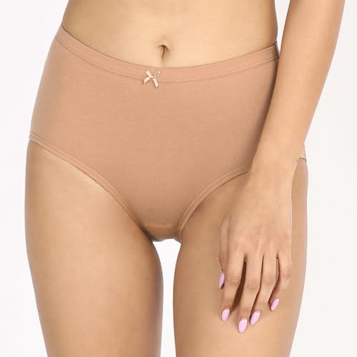 Image of NYKD (NYP104 Comfortable & Breathable Cotton Panty Set for Women (Pack of 3) | High Rise & Full Coverage Brief with Anti Odor Properties | Super Soft & Concealed Elastic for All Day Comfort