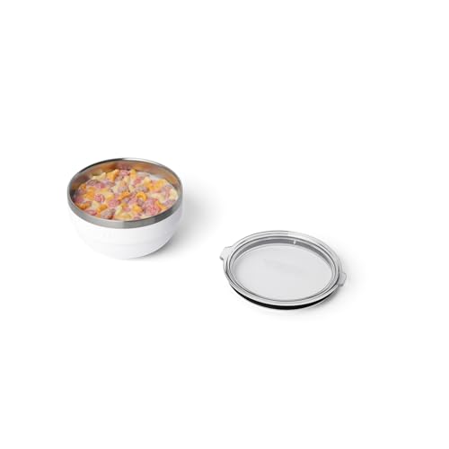 Image of YETI Rambler Bowl, Vacuum Insulated, Stackable and Nestable Stainless Steel Bowl with Lid, 1 Quart, White