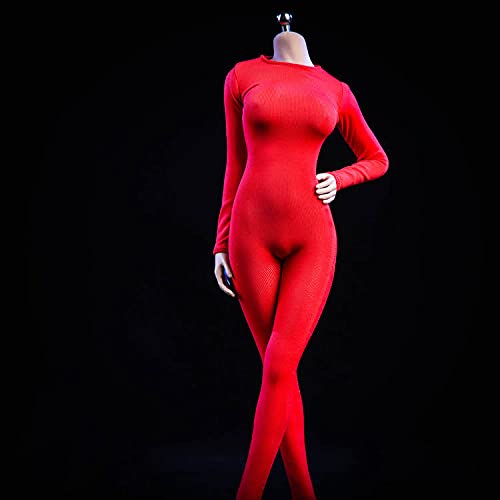 Collant rouge 1/6 femme tissu extensible pour corps articulé Hot Toys 19XG37C