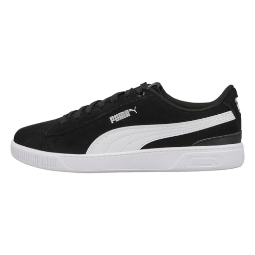 PUMA Women's Vikky 3.0 Lace Up Sneaker Black/White/Silver 7 Medium US