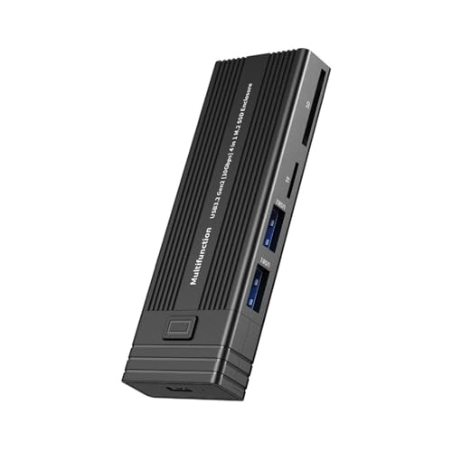 Carcasa de Aluminio para Disco con Adaptador USB C y Lector SD miniatura 1