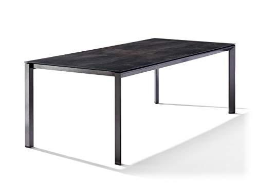Sieger Exklusiv HPL-Tischplatte Polytec, Zement anthrazit ca. 220x100 cm