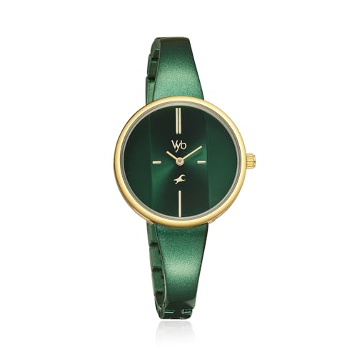 Fastrack Vyb Siren Quartz Analog Green Dial Metal Strap Watch for Girls-FV60004KM02W (B0CT8PS8DJ) Amazon Price History, Amazon Price Tracker