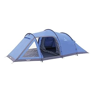 Vango Venture 450 Tente de tunnel extérieure disponible en bleu – 4 personnes