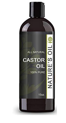Castor Oil 15oz - 100% Pure Carrier for Massage, Diluting Essential Oils, Aromatherapy, Hair & Skin Care Benefits, Moisturizer & Softener - by Nature's Oil.