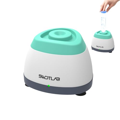 Image of Mini Vortex Mixer with Touch Function for Lab Nail Polish (Cyan) | 3s Fast Mix DC Brushless Motor, Touch Auto-Stop, Anti-Slip Quiet, Compact Portable, for Nail Lash Glue Lab Paint Tattoo Ink