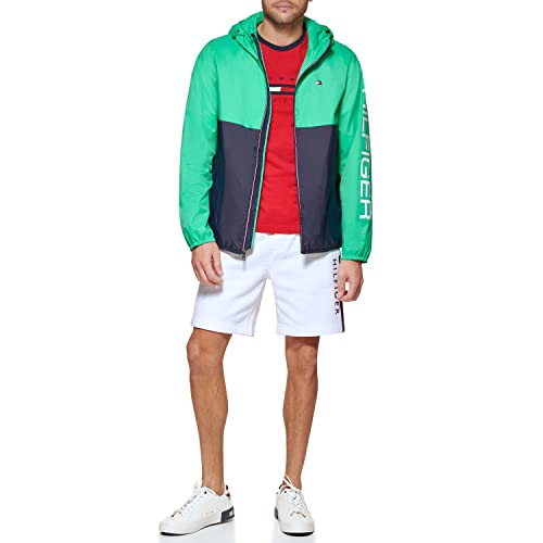 Image of Tommy Hilfiger Men's Lightweight Active Water Resistant Hooded Rain Jacket