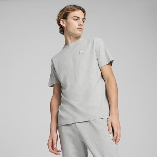 PUMA Unisex ESS Elevated Tee T-Shirts, Light Gray Heather, M – Ansicht 3