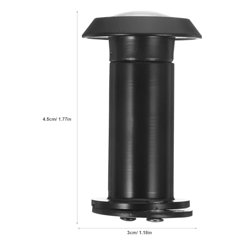 Mirilla para puerta 2 piezas ajustable 16mm aleación de zinc negro lente de vidrio ángulo de visión 220 grados anti apertura y rotación para hogar miniatura 6