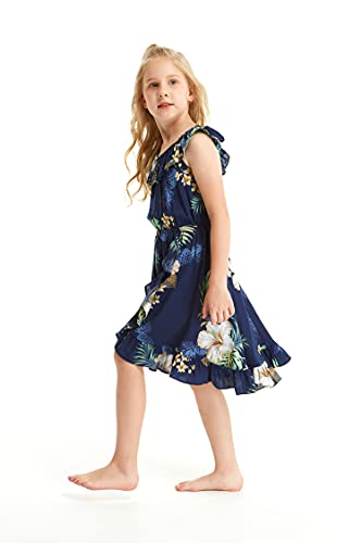 Image of Matchable Family Hawaiian Luau Men Women Girl Boy Clothes in Pineapple Garden Navy
