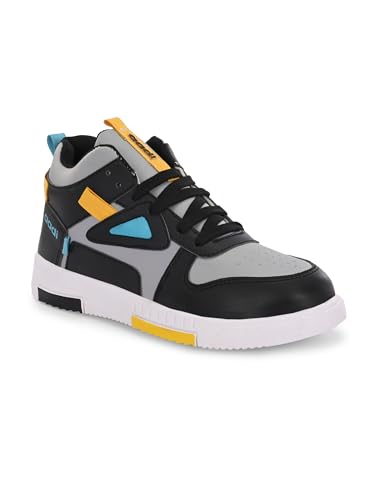Image of AADI Men's Grey Synthetic Leather Comfortable Lightweight Outdoor Lace Up Running, Walking & Gym Casual Sports Shoes