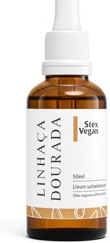 Óleo de Linhaça Dourada, 100% Natural e Puro, 50mL, para Pele e C...