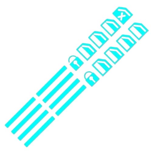 Autocollants fluorescents voiture pour commandes de bord enfin visibles