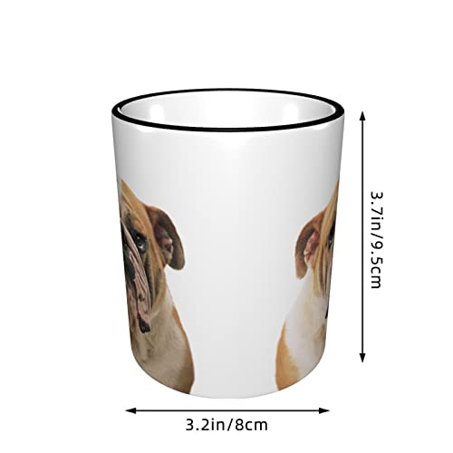 Jsptomtt Bulldog Cute Dog Ceramic Coffee Mug Tea Cup 11 Oz For Women Men Adult Drinks With Handle Friends Halloween Christmas Birthday Funny Gift Microwave Safe #TOP2