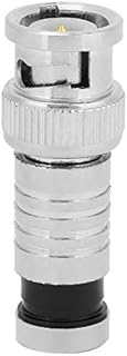 BNC Compression Male Connector, 10 Pcs FR Coaxial Q9 Adapter for Signal Transmission in RG59 CCTV Systems