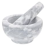 ERINGOGO 大理石製ガーリックマッシャー 家用ニンニクペースト作り器 便利な小容量すり鉢 研磨用パウダーグラインダー キッチン調理 薬研兼