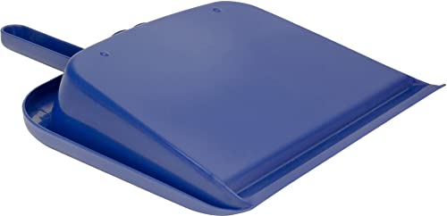 Image of SPARTA Large Handheld Dustpan with Hanging Hole, Heavy-Duty Plastic Dustpan with Wide Lip for Countertops and Surfaces, Plastic, 10 Inches, Blue, (Pack of 12)