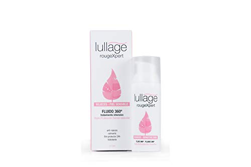 Lullage rougeXpert Tratamiento Facial Intensivo 360º Fluido Muy Ligero Oil Free Crema Anti-Rojeces para Piel Sensible o Atópica, 50 ml