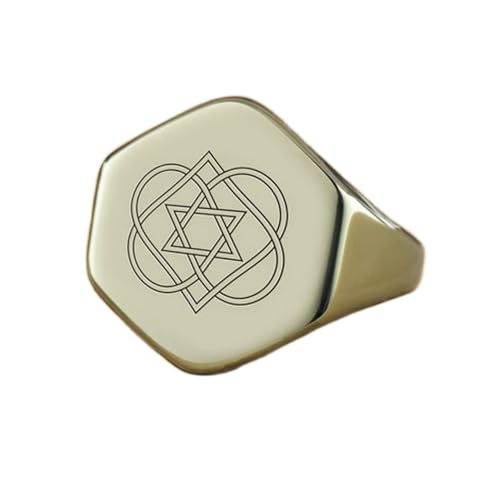 Bague étoile de David hexagonale argent sterling 925 chevalière vintage WW_PDR_01350