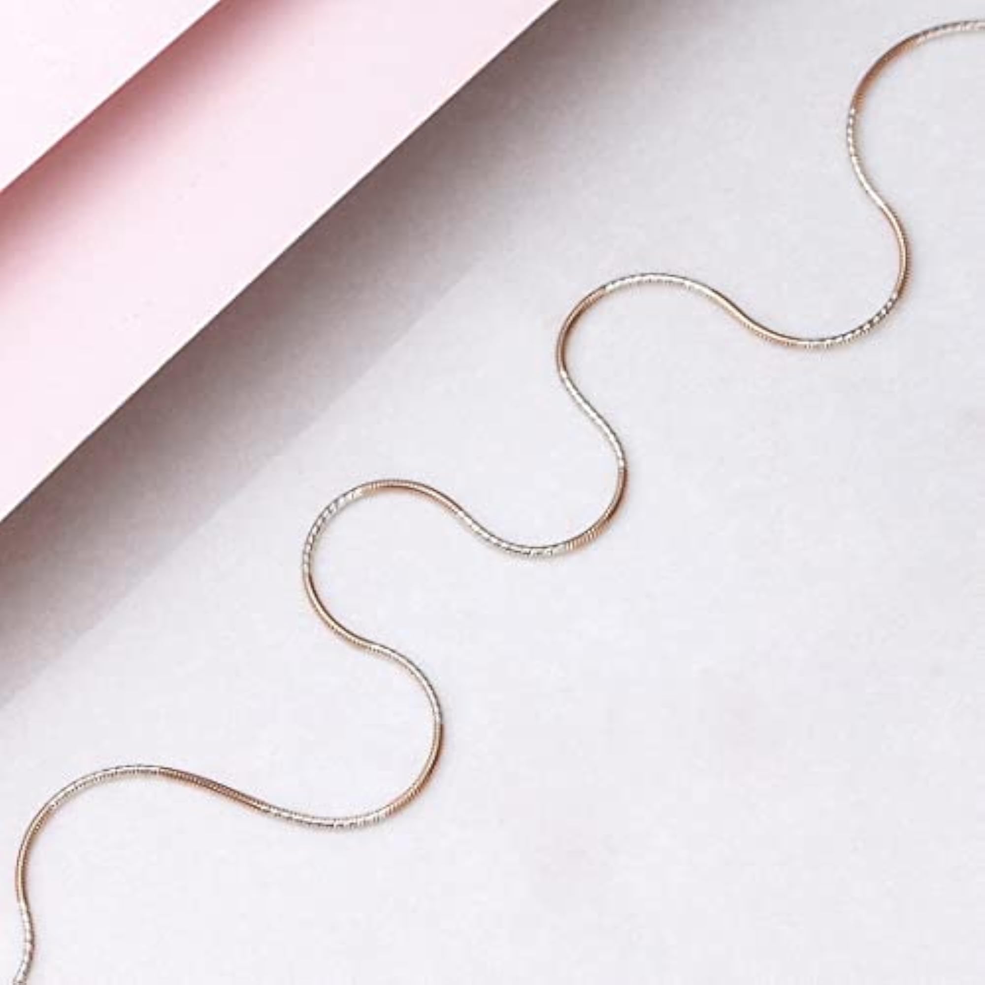 Women's 925 Sterling Silver Dual Tone Minimalist Chain Anklet