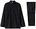 CHUIKUAJ Tuta da Uomo per Arti Marziali in Cotone Uniforme da Tai Chi Abbigliamento Kung Fu Cinese Abbigliamento Wing Chun con Maniche Lunghe-per Il Tuo Esercizio di Tai Chi,Black-4XL