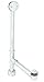 Westbrass D3265K-50 22" Bath Waste & Overflow Assembly with Pull & Close Drain Plug and 2-Hole Faceplate, Powder Coat White