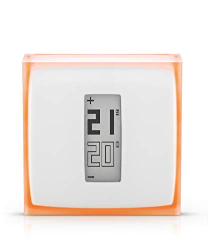 Netatmo by Starck - Termostato inteligente para caldera individual, 83 x 83 x 22 mm, color blanco/naranja (reacondicionado certificado)