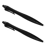Ergonomisches Design Assecure ZedLabz Pro Großer Stylus Touch Screen Big Ergonomischer Stift mit geripptem Griff Griff Griff für Nintendo 3DS XL, 2DS, DSi XL, DSi, DS Lite, DS, Wii U - 2 Pack Schwarz
