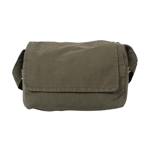 Sac besace pour ordinateur portable femme grand paquet bandoulière en toile verte