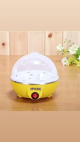 Image of HIPHONIC Egg Boiler Electric Automatic Off 7 Egg Poacher For Steaming, Cooking Also Boiling And Frying.. (Multi Colour, 400 Watts) (SINGLE LAYER)