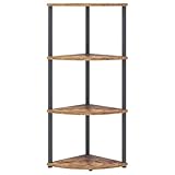 HCHQHS キッチンラック おしゃれ オープンシェルフ 本棚 組立品 4段 ディスプレイ 食器棚 スリム 隙間収納 木目 組立簡単