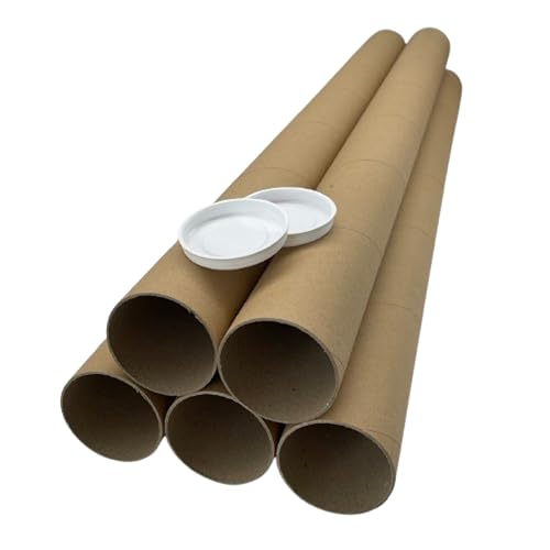 PATRONESMUJER PACK 5 TUBOS DE CARTÓN RECICLADO PARA ENVÍO CON TAPAS DE PLASTICO. (95CM X 70MM)