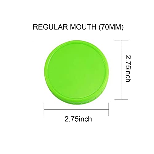 Mason Jar Lids - Compatible With Ball, Kerr, And Other Brands - Vibrant Colored Plastic Caps For Canning And Storage Jars - Airtight And Spill-Proof - Pack Of 8 (Small/Regular - 2.75In) #TOP1